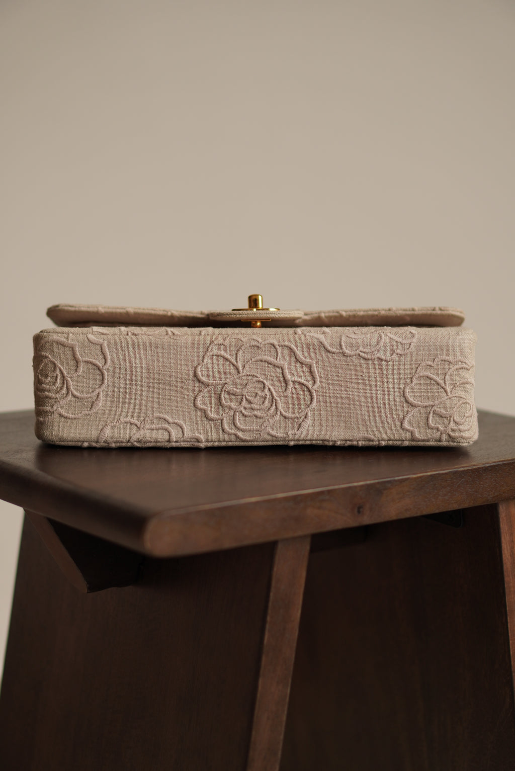 CHANEL CLASSIC CAMELLIA MEDIUM DOUBLE FLAP