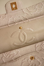 CHANEL CLASSIC CAMELLIA MEDIUM DOUBLE FLAP