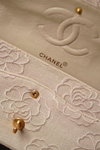 CHANEL CLASSIC CAMELLIA MEDIUM DOUBLE FLAP