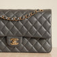 CHANEL CLASSIC 21B MEDIUM DOUBLE FLAP | DARK GREY
