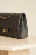 CHANEL CLASSIC 21B MEDIUM DOUBLE FLAP | DARK GREY