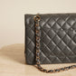 CHANEL CLASSIC 21B MEDIUM DOUBLE FLAP | DARK GREY