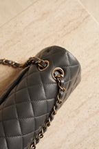 CHANEL CLASSIC 21B MEDIUM DOUBLE FLAP | DARK GREY