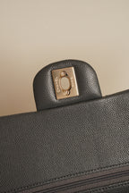 CHANEL CLASSIC 21B MEDIUM DOUBLE FLAP | DARK GREY