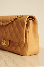 CHANEL CLASSIC MEDIUM DOUBLE FLAP | BEIGE