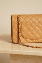 CHANEL CLASSIC MEDIUM DOUBLE FLAP | BEIGE