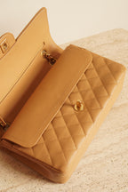 CHANEL CLASSIC MEDIUM DOUBLE FLAP | BEIGE