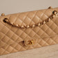 CHANEL CLASSIC MEDIUM DOUBLE FLAP | BEIGE