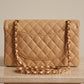 CHANEL CLASSIC MEDIUM DOUBLE FLAP | BEIGE