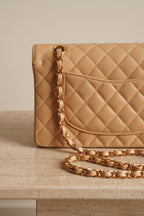 CHANEL CLASSIC MEDIUM DOUBLE FLAP | BEIGE