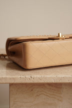 CHANEL CLASSIC MEDIUM DOUBLE FLAP | BEIGE