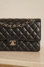 CHANEL CLASSIC MEDIUM DOUBLE FLAP | BLACK
