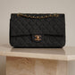 CHANEL CLASSIC MEDIUM DOUBLE FLAP | BLACK DENIM