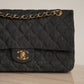 CHANEL CLASSIC MEDIUM DOUBLE FLAP | BLACK DENIM