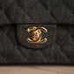 CHANEL CLASSIC MEDIUM DOUBLE FLAP | BLACK DENIM