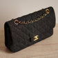 CHANEL CLASSIC MEDIUM DOUBLE FLAP | BLACK DENIM