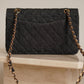 CHANEL CLASSIC MEDIUM DOUBLE FLAP | BLACK DENIM
