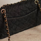 CHANEL CLASSIC MEDIUM DOUBLE FLAP | BLACK DENIM