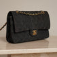 CHANEL CLASSIC MEDIUM DOUBLE FLAP | BLACK DENIM