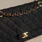 CHANEL CLASSIC MEDIUM DOUBLE FLAP | BLACK DENIM