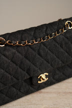 CHANEL CLASSIC MEDIUM DOUBLE FLAP | BLACK DENIM
