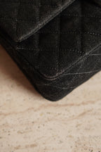 CHANEL CLASSIC MEDIUM DOUBLE FLAP | BLACK DENIM