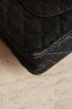 CHANEL CLASSIC MEDIUM DOUBLE FLAP | BLACK DENIM
