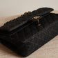 CHANEL CLASSIC MEDIUM DOUBLE FLAP | BLACK DENIM