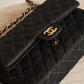 CHANEL CLASSIC MEDIUM DOUBLE FLAP | BLACK DENIM