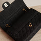 CHANEL CLASSIC MEDIUM DOUBLE FLAP | BLACK DENIM