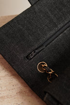 CHANEL CLASSIC MEDIUM DOUBLE FLAP | BLACK DENIM