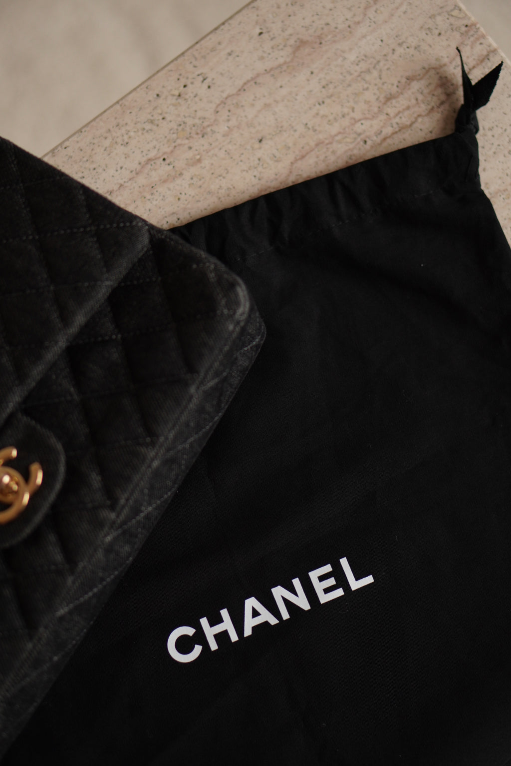 CHANEL CLASSIC MEDIUM DOUBLE FLAP | BLACK DENIM