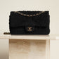 CHANEL CLASSIC MEDIUM DOUBLE FLAP | BLACK TWEED PATCHWORK