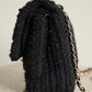 CHANEL CLASSIC MEDIUM DOUBLE FLAP | BLACK TWEED PATCHWORK