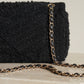 CHANEL CLASSIC MEDIUM DOUBLE FLAP | BLACK TWEED PATCHWORK