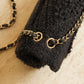 CHANEL CLASSIC MEDIUM DOUBLE FLAP | BLACK TWEED PATCHWORK