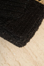 CHANEL CLASSIC MEDIUM DOUBLE FLAP | BLACK TWEED PATCHWORK