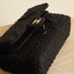 CHANEL CLASSIC MEDIUM DOUBLE FLAP | BLACK TWEED PATCHWORK