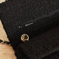 CHANEL CLASSIC MEDIUM DOUBLE FLAP | BLACK TWEED PATCHWORK