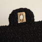 CHANEL CLASSIC MEDIUM DOUBLE FLAP | BLACK TWEED PATCHWORK