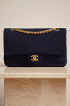 CHANEL CLASSIC MEDIUM DOUBLE FLAP | NAVY BLUE