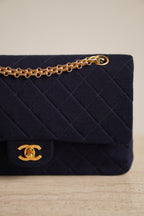 CHANEL CLASSIC MEDIUM DOUBLE FLAP | NAVY BLUE