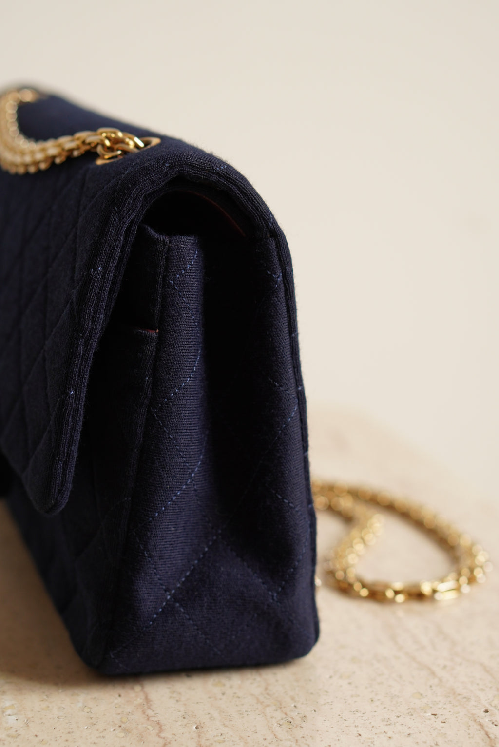 CHANEL CLASSIC MEDIUM DOUBLE FLAP | NAVY BLUE