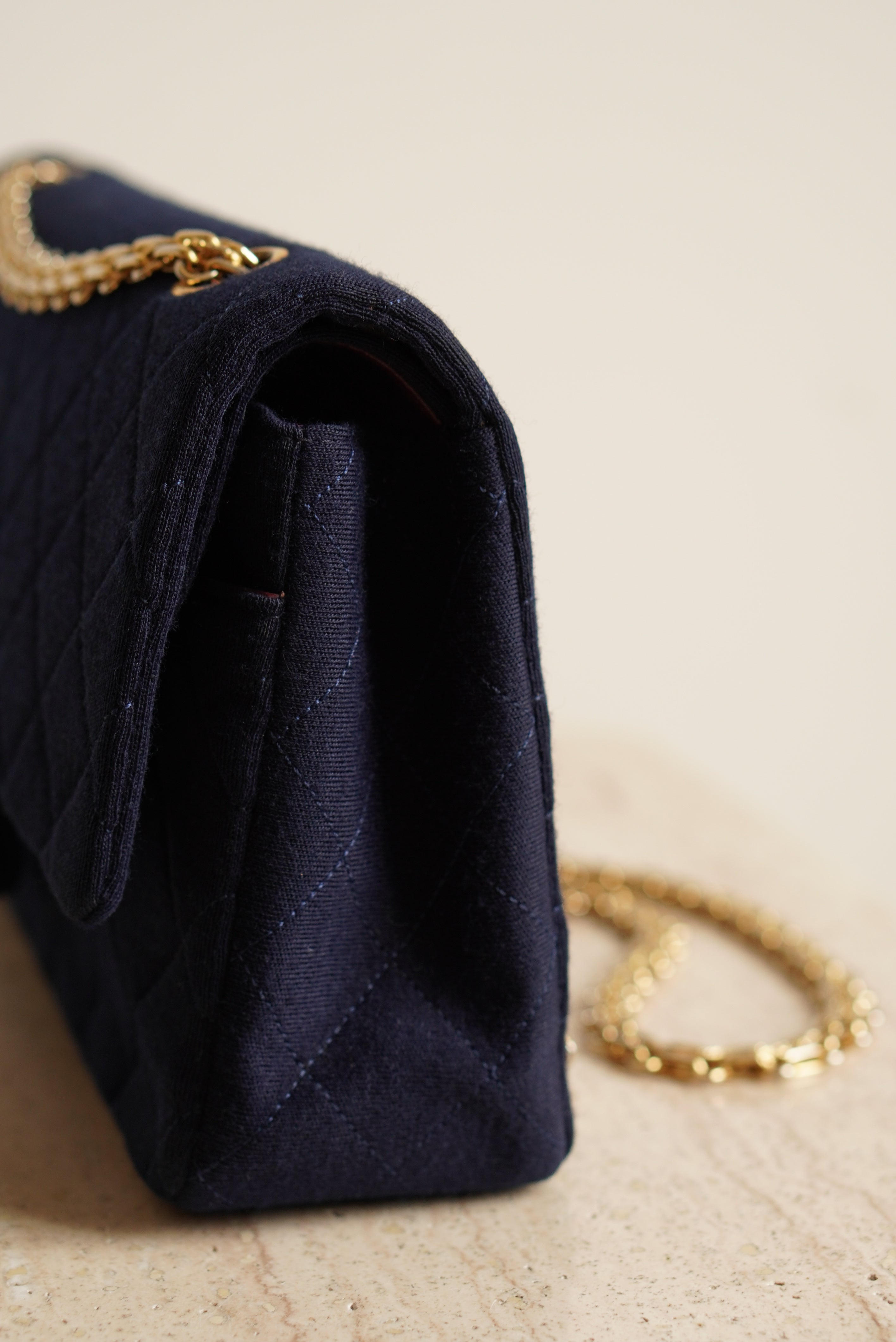 CHANEL CLASSIC MEDIUM DOUBLE FLAP | NAVY BLUE