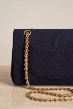 CHANEL CLASSIC MEDIUM DOUBLE FLAP | NAVY BLUE