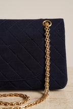CHANEL CLASSIC MEDIUM DOUBLE FLAP | NAVY BLUE