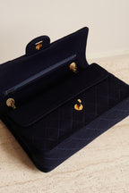 CHANEL CLASSIC MEDIUM DOUBLE FLAP | NAVY BLUE