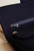 CHANEL CLASSIC MEDIUM DOUBLE FLAP | NAVY BLUE