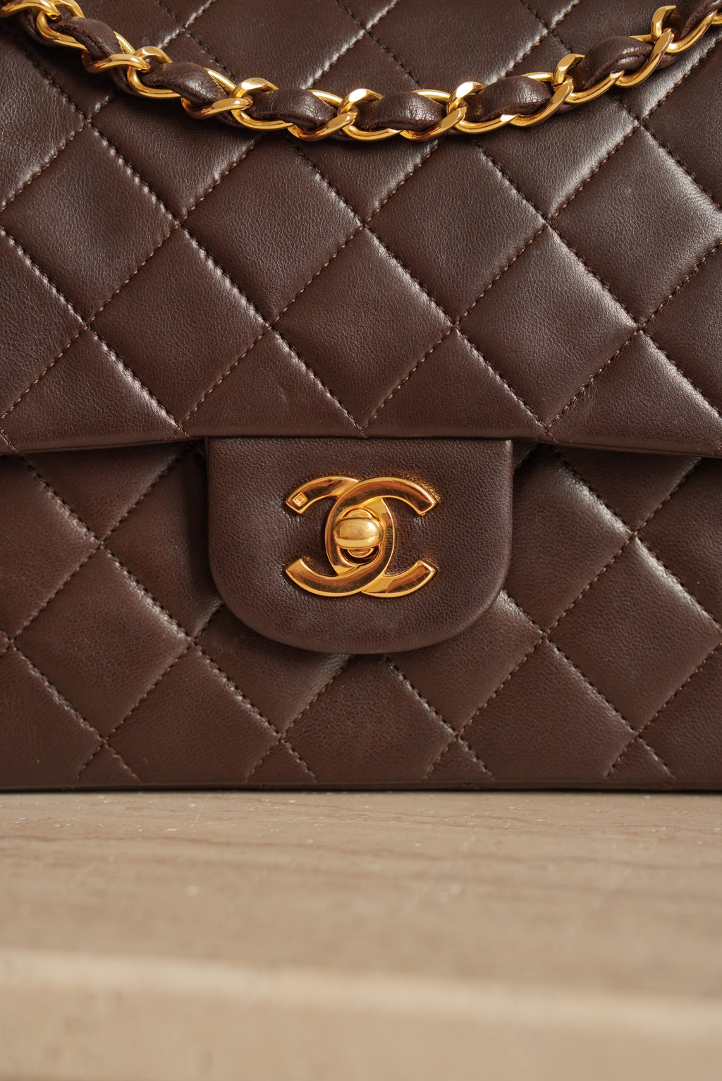 CHANEL CLASSIC MEDIUM DOUBLE FLAP | BROWN