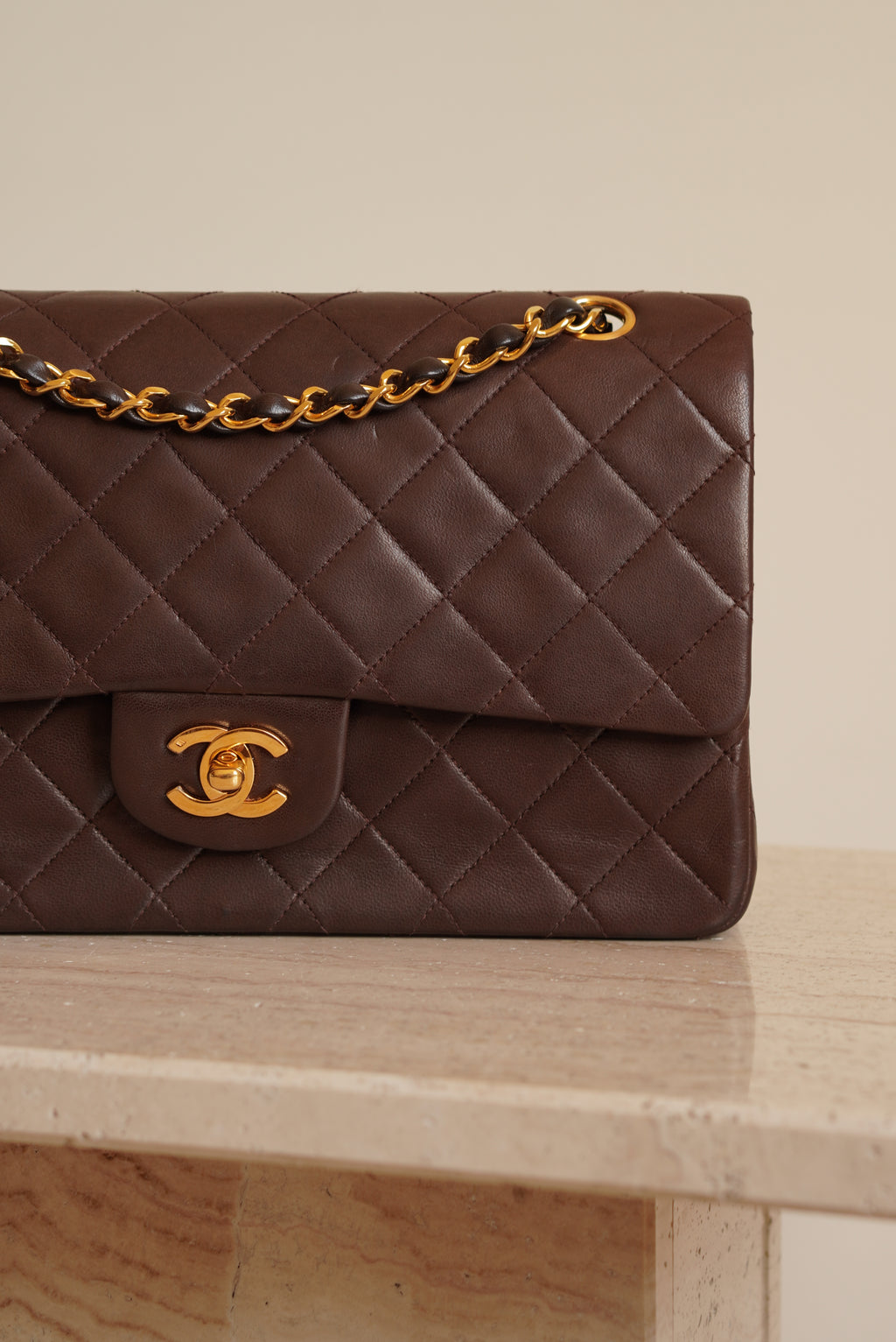 CHANEL CLASSIC MEDIUM DOUBLE FLAP | BROWN